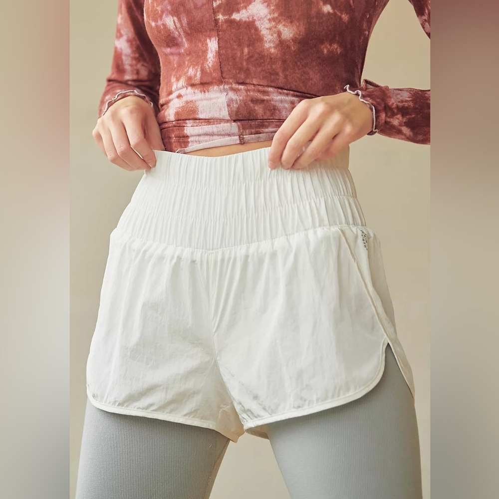 FP Movement The Way Home Workout Running Shorts White Small